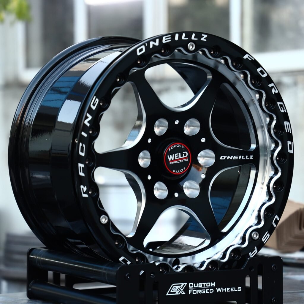 Chevrolet Silverado wheels – Weld Racing 5-Spoke Beadlock Mirror Milled, angled view