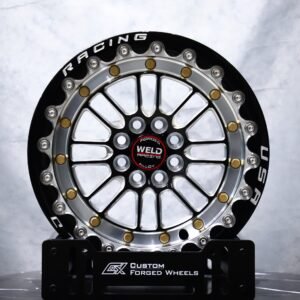 Weld Racing-Style 5-Spoke Beadlock Black / Polished Off-Road Truck Racing Forged Wheels – Ram 2500 / Chevrolet Silverado 2500HD Fitment (8-Lug)
