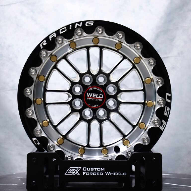 Ram 2500 wheels – Weld Racing 5-Spoke Beadlock Mirror Milled, front view