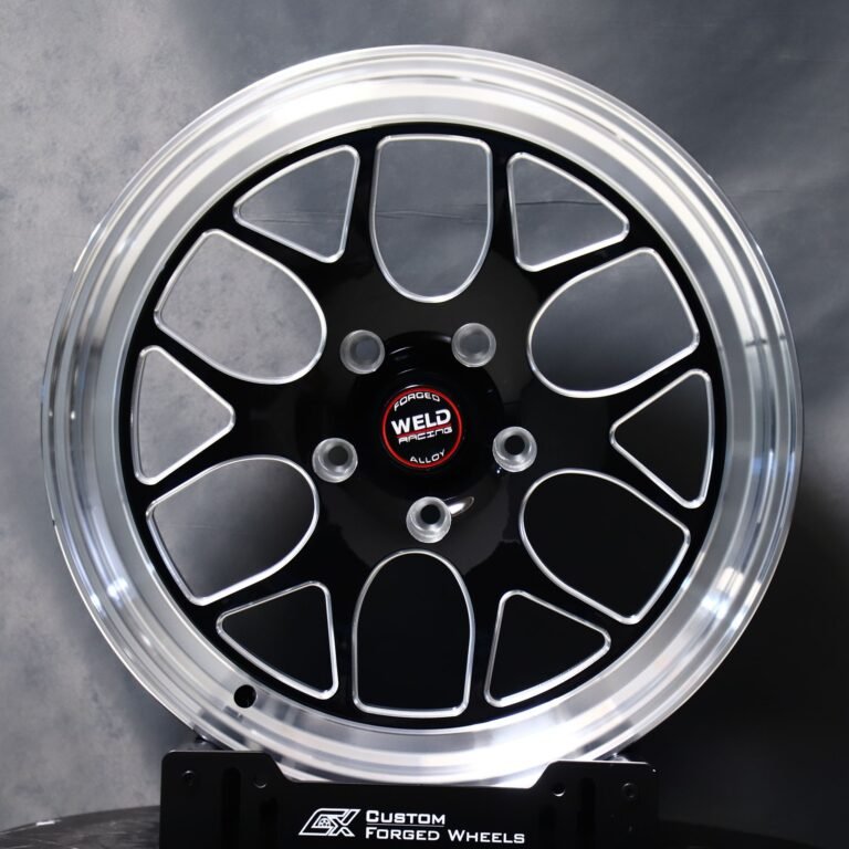 Ford Mustang wheels – Weld Racing 5-Spoke Deep Lip Mirror Milled Beadlock, front view