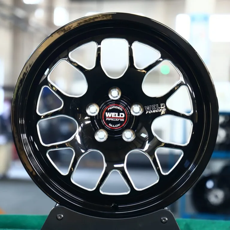 Ford Mustang wheels – Weld Racing 5-Spoke Deep Lip Mirror Milled Beadlock, front view