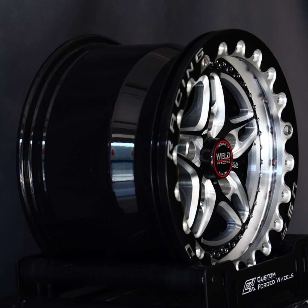 5x114.3 wheels – Weld Racing 5-Spoke Mirror Milled Beadlock, side view