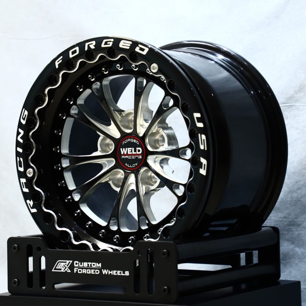Chevrolet Corvette wheels – Weld Racing 5-Spoke Mirror Milled Beadlock, angled view
