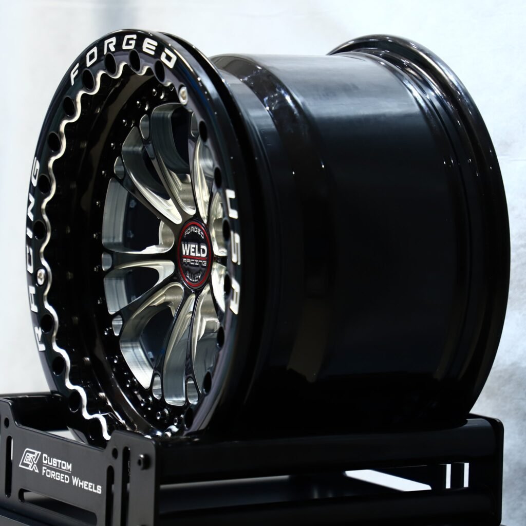 5x114.3 wheels – Weld Racing 5-Spoke Mirror Milled Beadlock, side view