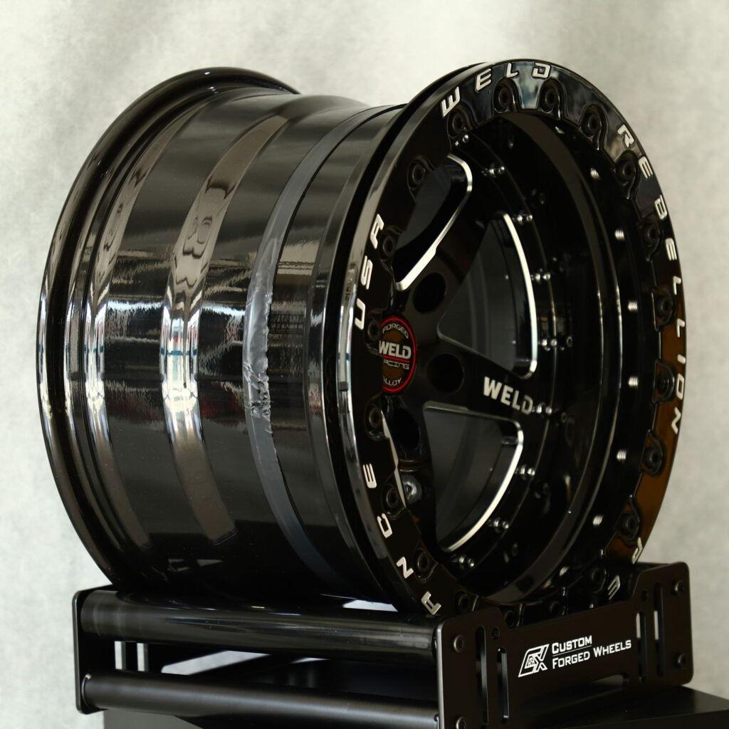 5x114.3 wheels – Weld Racing 5-Spoke Mirror Milled Beadlock, side view