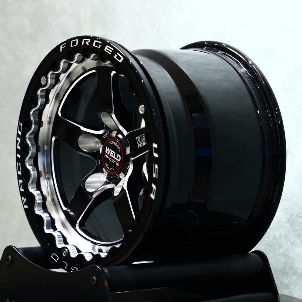 5x114.3 wheels – 5-Spoke Mirror Milled Beadlock (Weld Racing S71-Style), side view