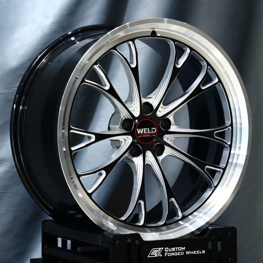 Chevrolet Corvette wheels – Weld Racing 5-Spoke Mirror Milled Beadlock, angled view