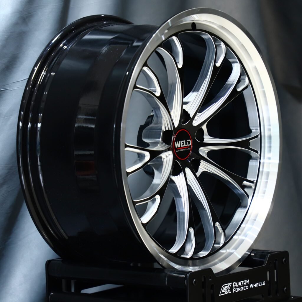 5x114.3 wheels – Weld Racing 5-Spoke Mirror Milled Beadlock, side view