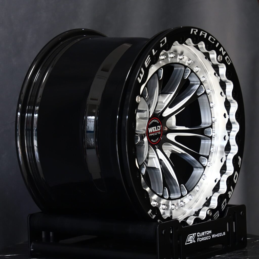 5x114.3 wheels – Weld Racing 5-Spoke Mirror Milled Beadlock, side view
