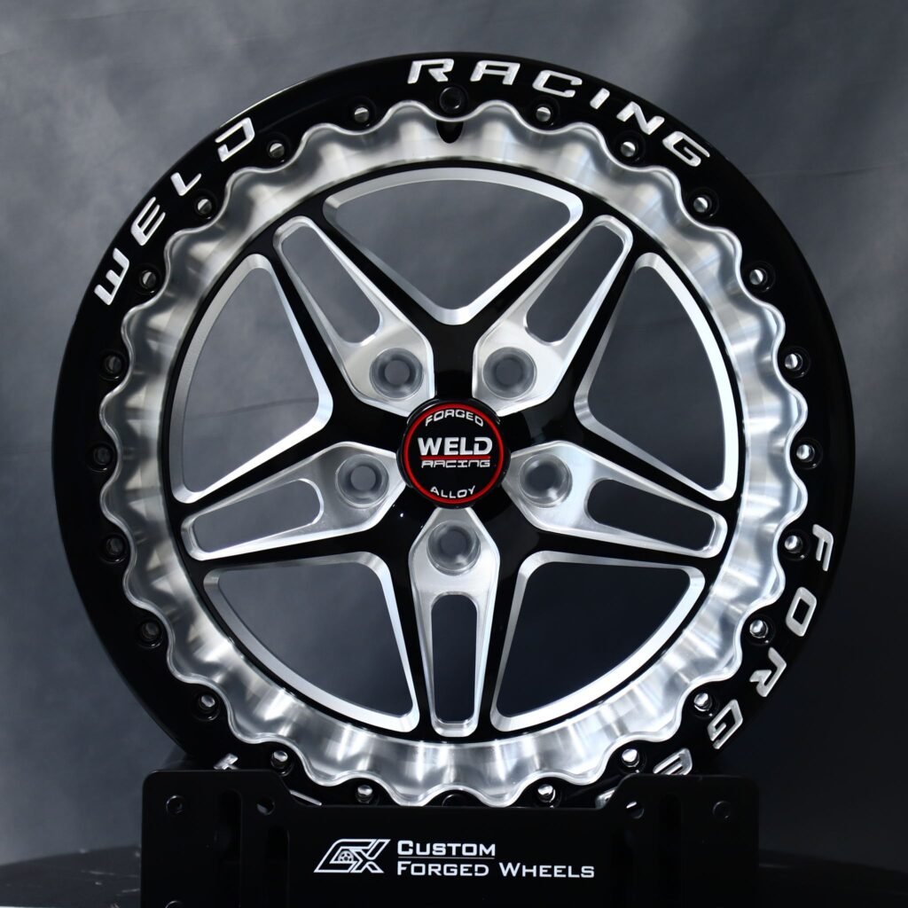 5x114.3 wheels – Weld Racing 5-Spoke Mirror Milled Beadlock, side view