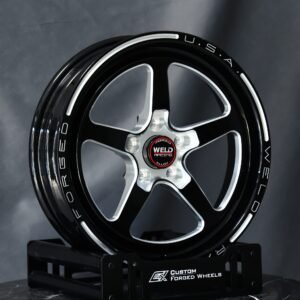 Weld Racing Custom Finish 5-Spoke Mirror Milled Beadlock Forged Wheels – Ford Mustang / Chevrolet Corvette Fitment (5-Lug) – Design 16