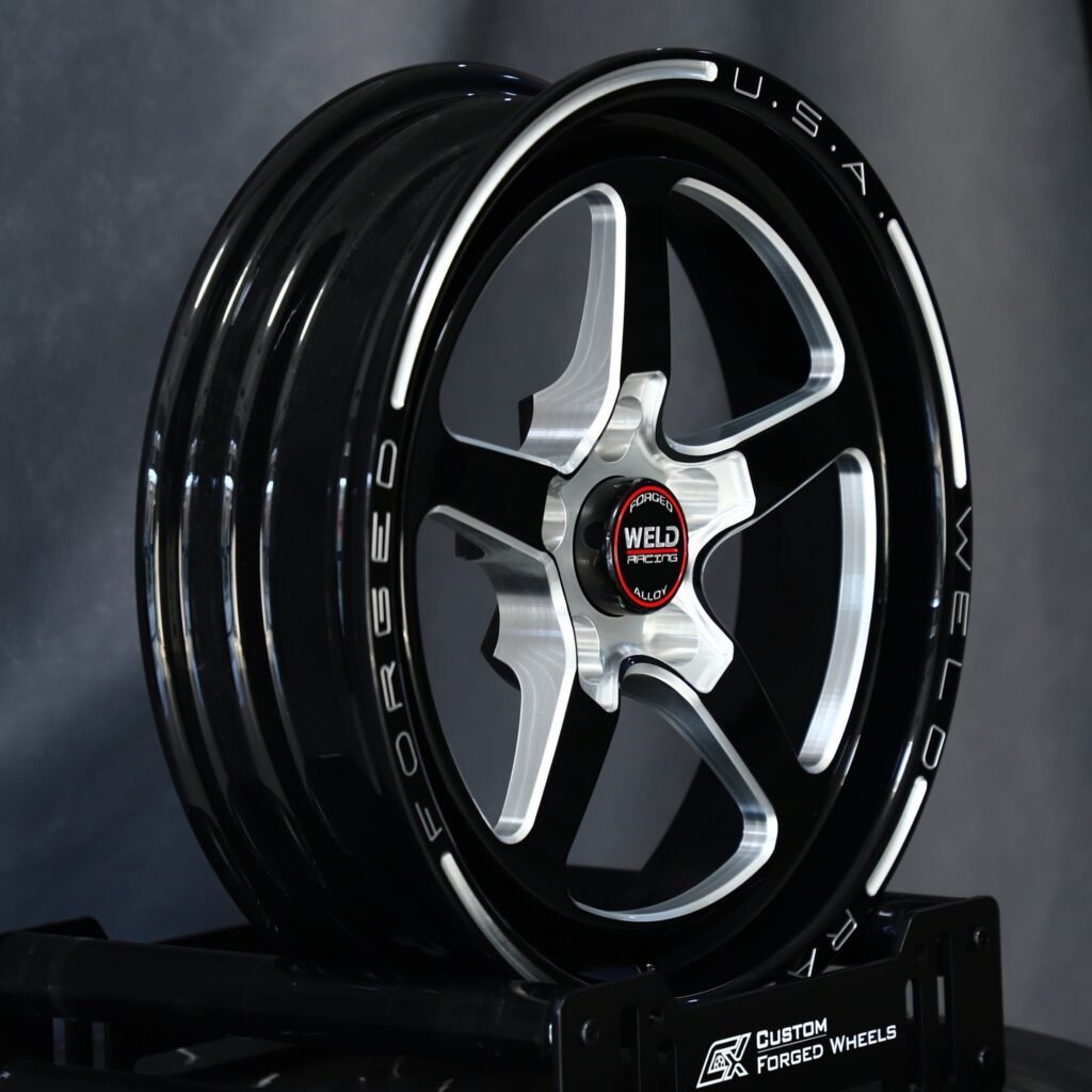 Weld Racing Custom Finish 5-Spoke Mirror Milled Beadlock Forged Wheels - Ford Mustang / Chevrolet Corvette Fitment (5-Lug) – Design 16 view 2