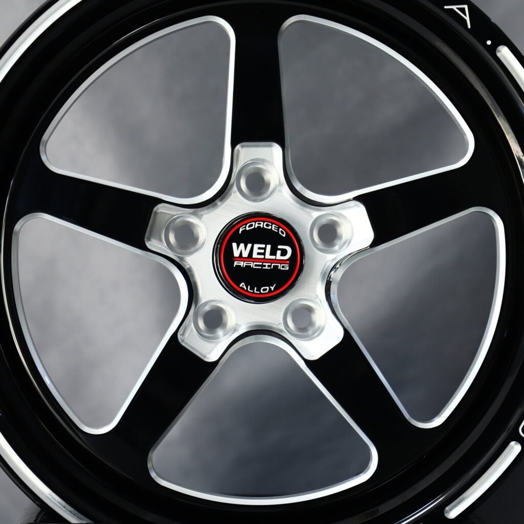 Weld Racing Custom Finish 5-Spoke Mirror Milled Beadlock Forged Wheels - Ford Mustang / Chevrolet Corvette Fitment (5-Lug) – Design 16 view 3