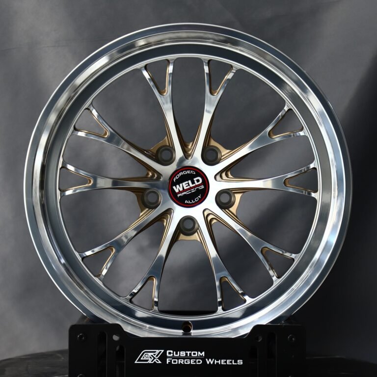 Ford Mustang wheels – Weld Racing 5-Spoke Mirror Milled Beadlock, front view