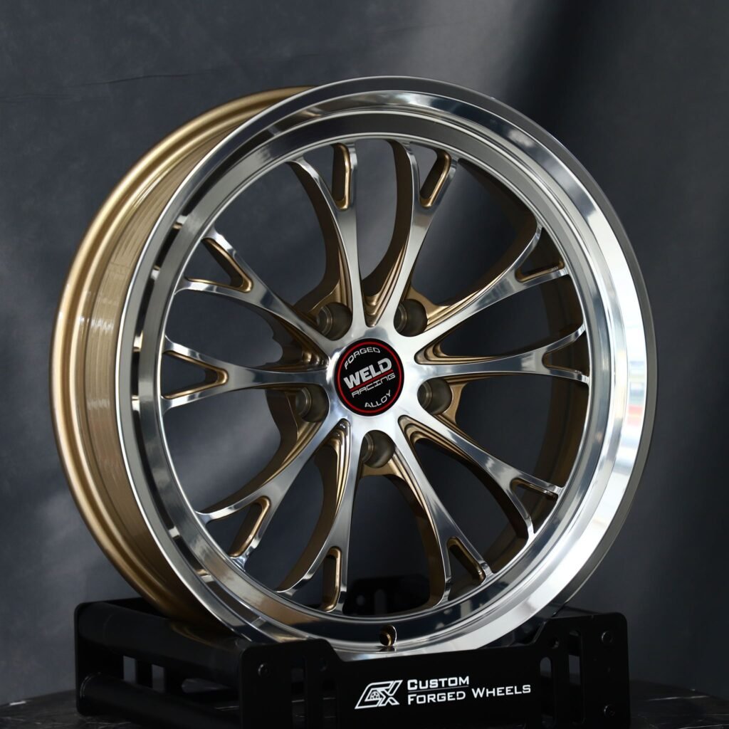 Chevrolet Corvette wheels – Weld Racing 5-Spoke Mirror Milled Beadlock, angled view
