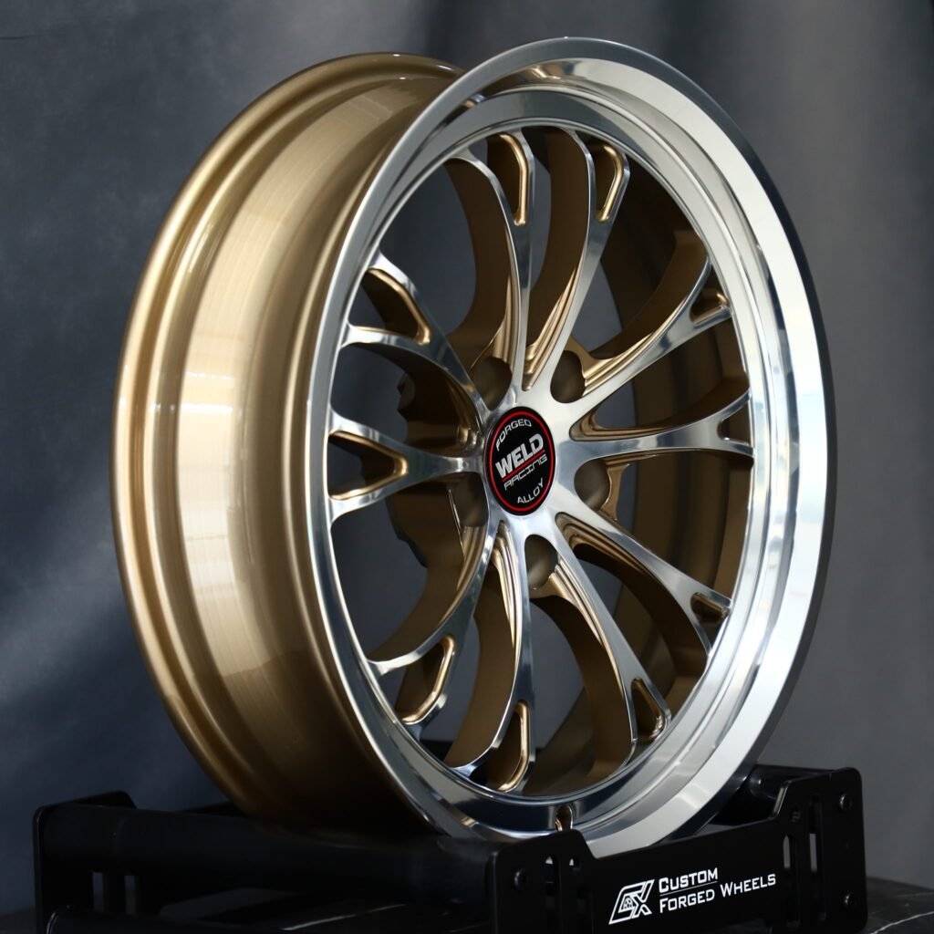 5x114.3 wheels – Weld Racing 5-Spoke Mirror Milled Beadlock, side view