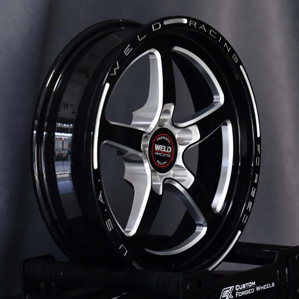 5x114.3 wheels – Weld Racing 5-Spoke Mirror Milled Beadlock, side view