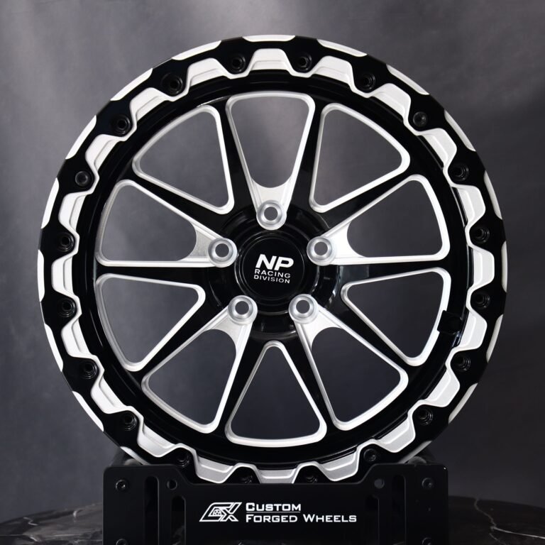Ford Mustang wheels – Weld Racing 5-Spoke Mirror Milled Beadlock, front view