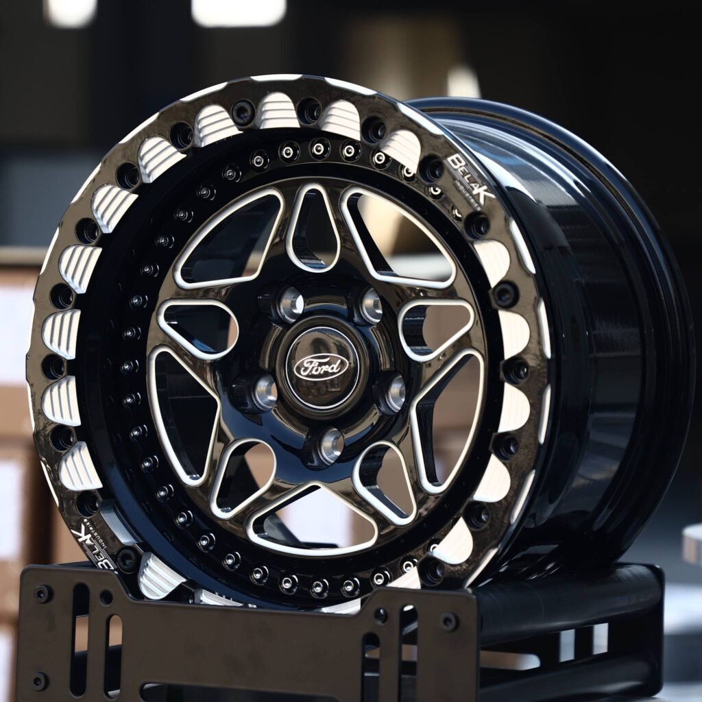 Ford Explorer wheels – 5-Spoke Mirror Milled (Ford OEM-Style), angled view