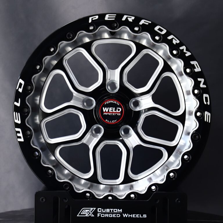 Ford Mustang wheels – Weld Racing 5-Spoke Mirror Milled Beadlock, front view