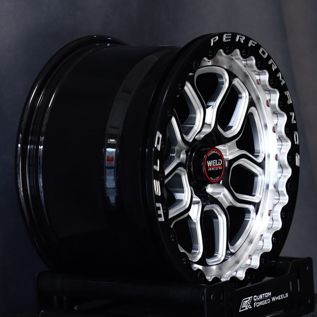 5x114.3 wheels – Weld Racing 5-Spoke Mirror Milled Beadlock, side view