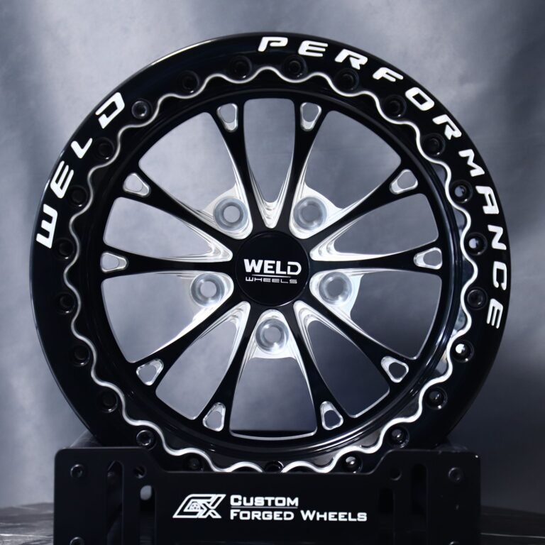 Ford Mustang wheels – Weld Racing 5-Spoke Mirror Milled Beadlock, front view