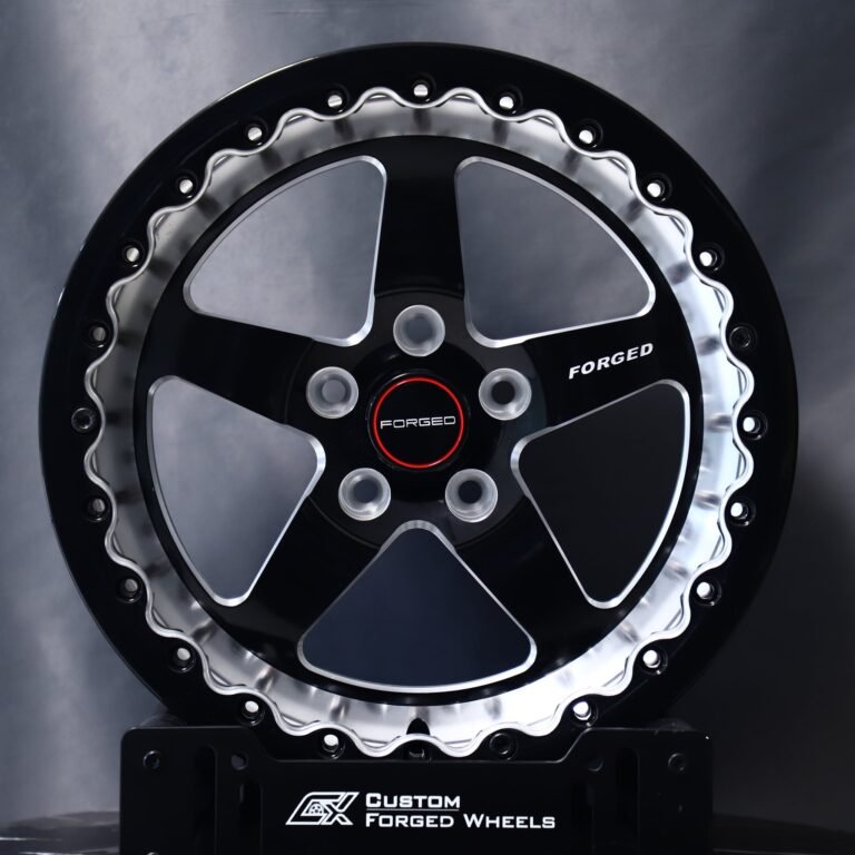 Ford Mustang wheels – Weld Racing 5-Spoke Mirror Milled Beadlock, front view