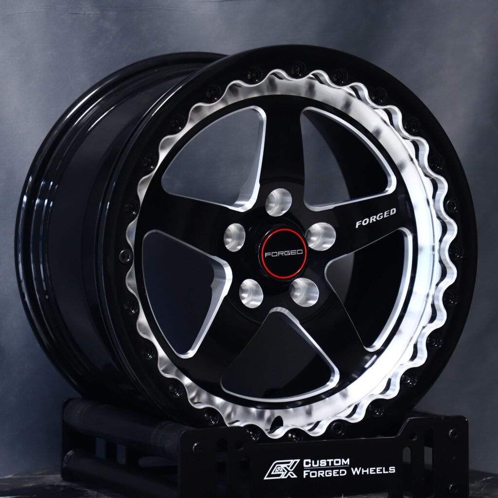 Chevrolet Corvette wheels – Weld Racing 5-Spoke Mirror Milled Beadlock, angled view