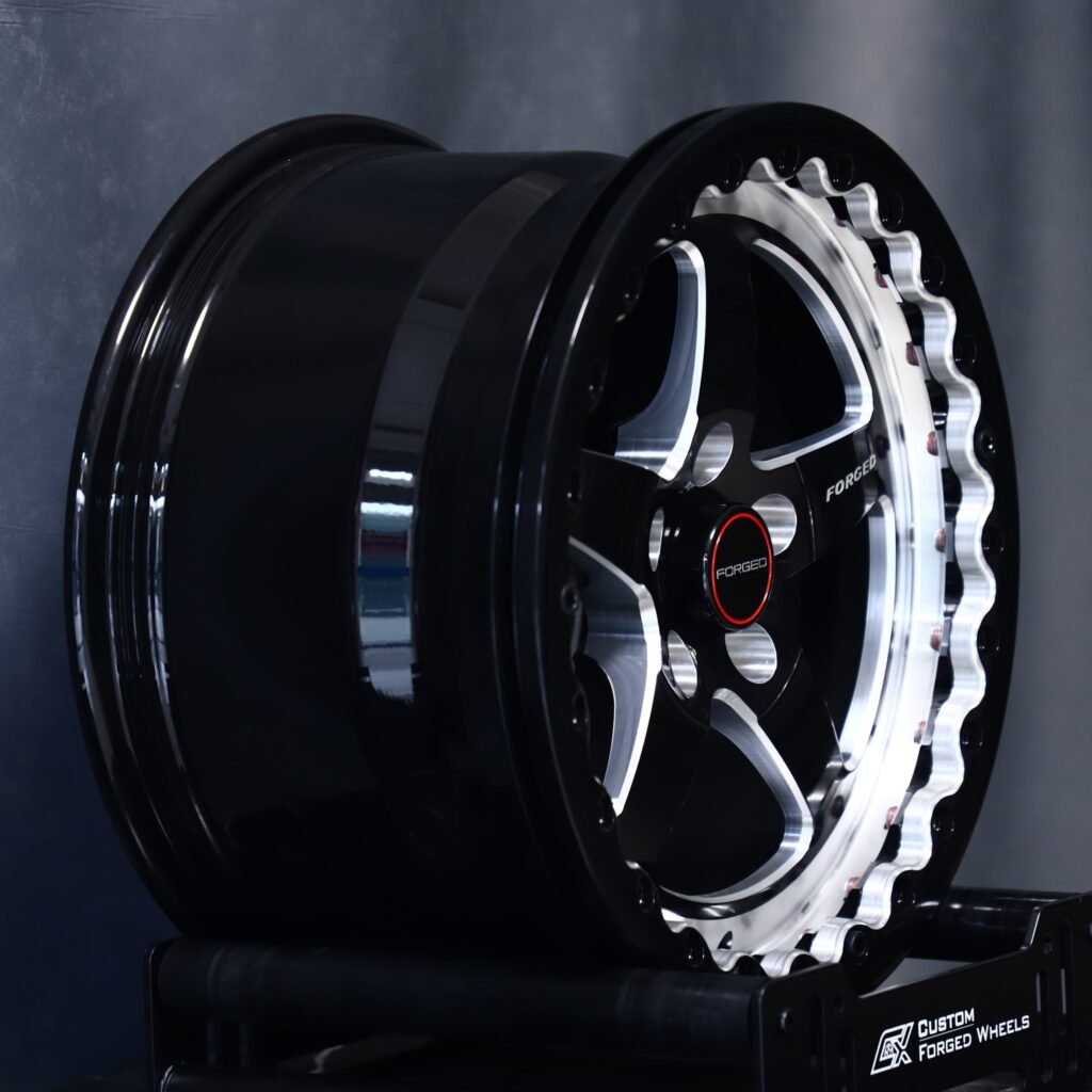 5x114.3 wheels – Weld Racing 5-Spoke Mirror Milled Beadlock, side view
