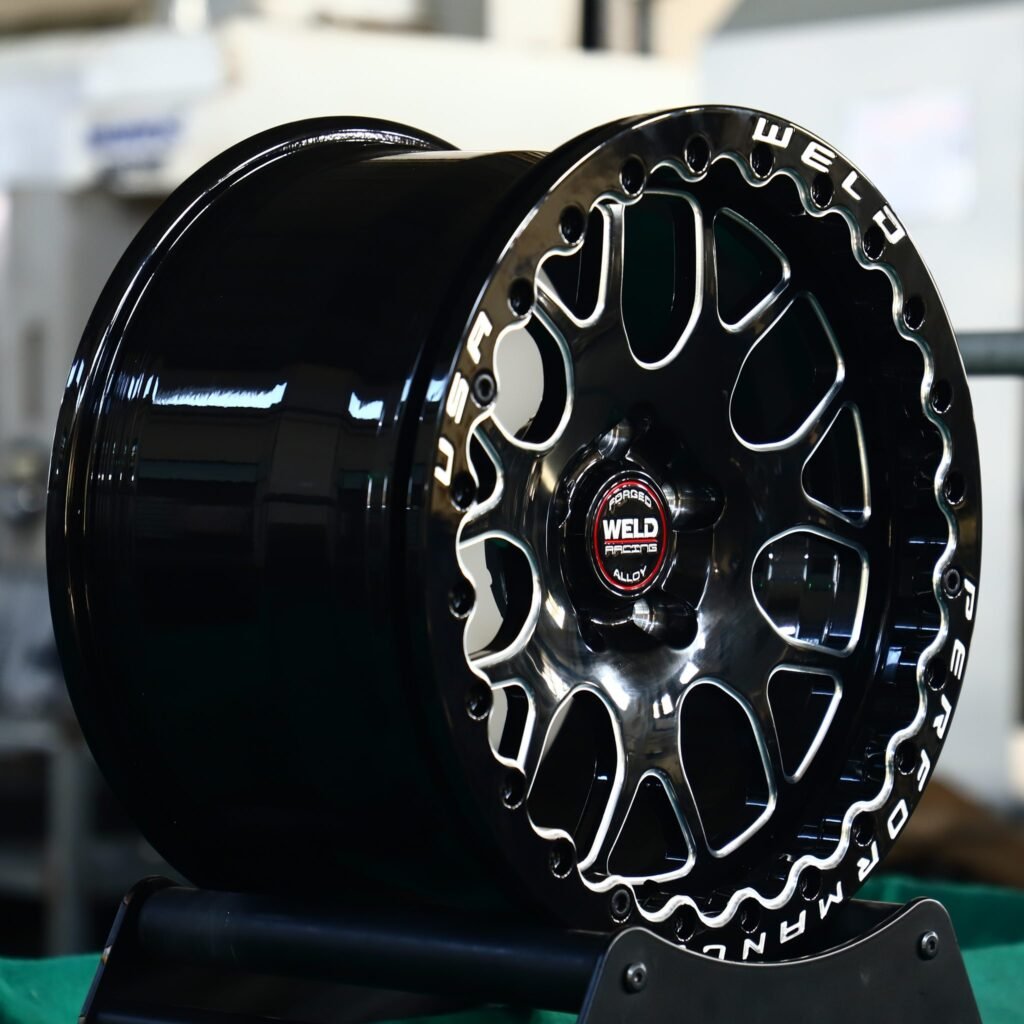 5x114.3 wheels – Weld Racing 5-Spoke Mirror Milled Beadlock, side view