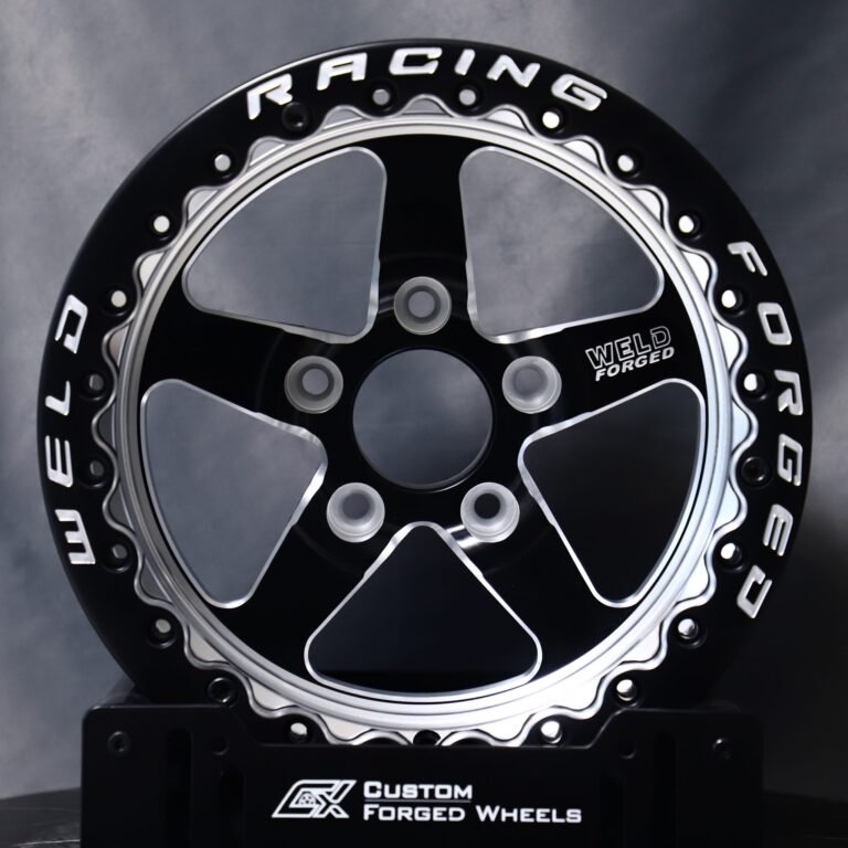 Ford Mustang wheels – Weld Racing 5-Spoke Mirror Milled Beadlock, front view