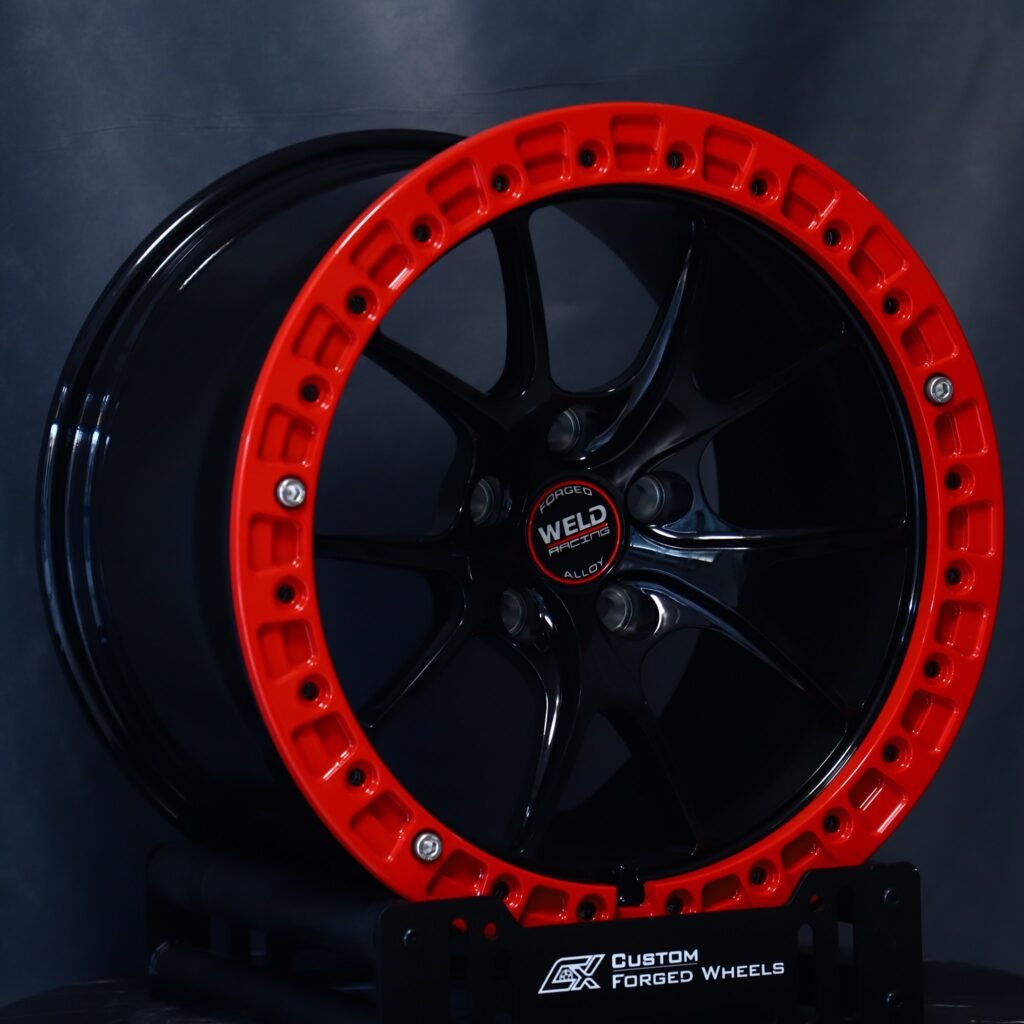 Chevrolet Corvette wheels – Weld Racing 5-Spoke Mirror Milled Beadlock, angled view