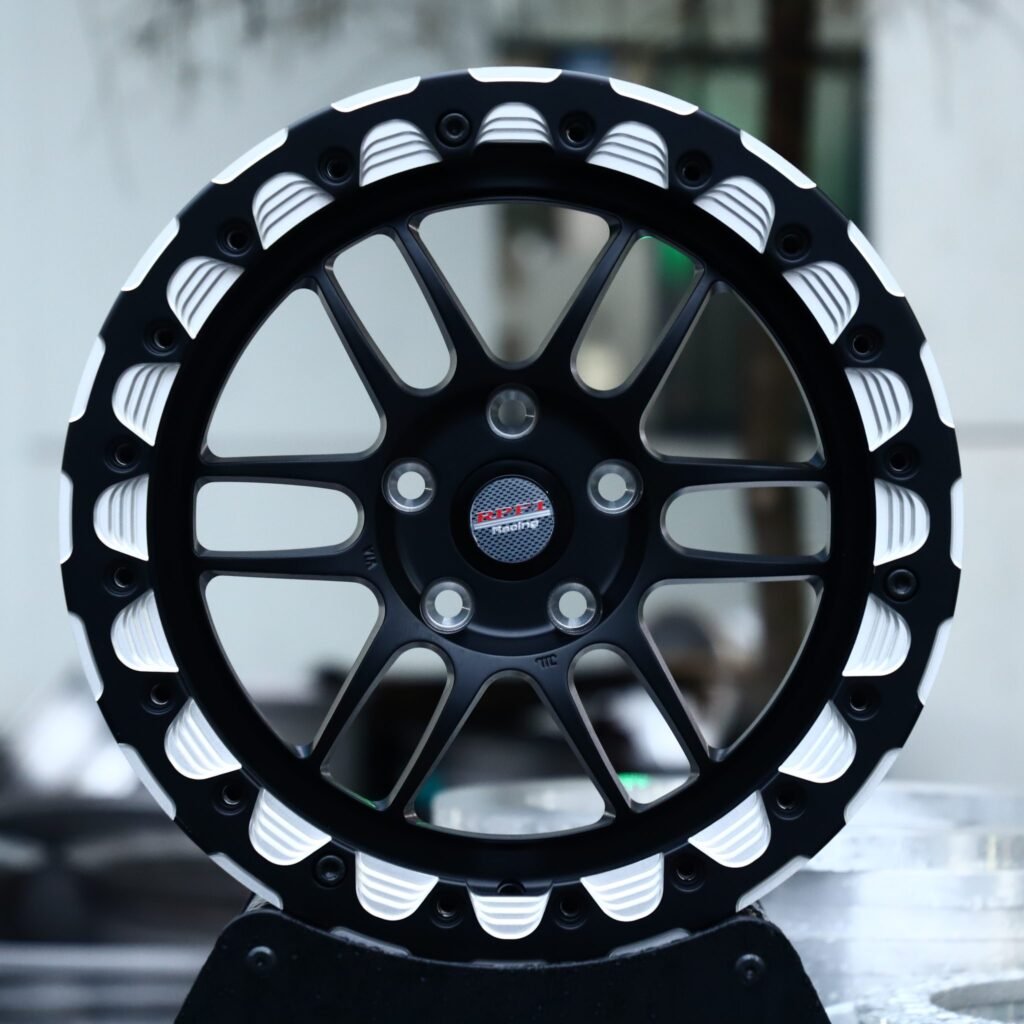 Weld Racing 5-Spoke Mirror Milled Beadlock Forged Drag Racing Wheels – Ford Mustang / Chevrolet Corvette Fitment (5-Lug) – Design 18 Drag Racing forged wheel