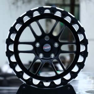 Ford Mustang / Chevrolet Corvette Forged Wheels – Gloss Black Milled 10-Spoke Mesh Beadlock (5-Lug)