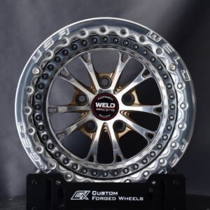 Weld Racing 5-Spoke Mirror Polished Beadlock Forged Drag Racing Wheels – Ford Mustang / Chevrolet Corvette Fitment (5-Lug)