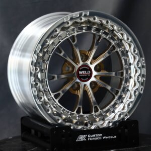 Weld Racing Custom Finish 5-Spoke Mirror Polished Milled Beadlock Forged Wheels – Ford Mustang / Chevrolet Corvette Fitment (5-Lug)