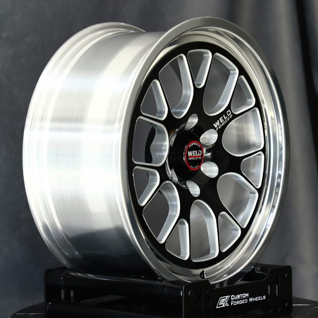 6x135 wheels – Weld Racing Deep Lip Mirror Milled, side view