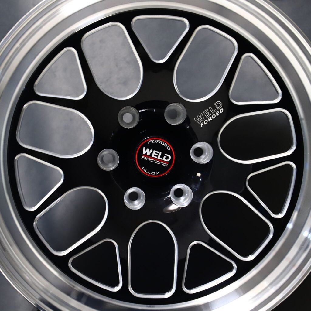 Toyota Tacoma wheels – Weld Racing Deep Lip Mirror Milled, lip and barrel detail