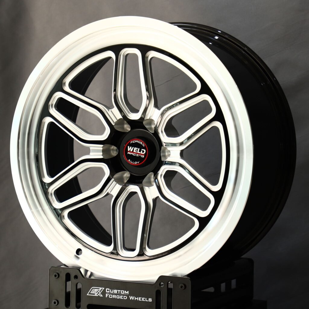 Chevrolet Silverado wheels – Weld Racing Deep Lip Mirror Milled, angled view