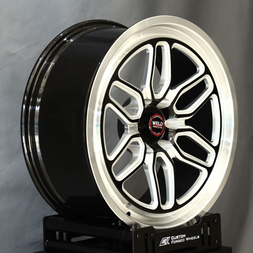 6x135 wheels – Weld Racing Deep Lip Mirror Milled, side view