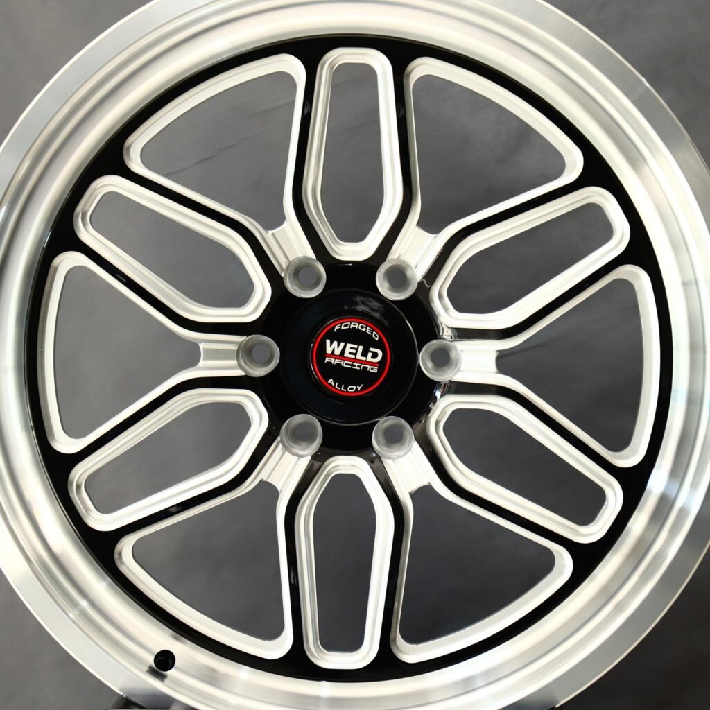 Toyota Tacoma wheels – Weld Racing Deep Lip Mirror Milled, lip and barrel detail