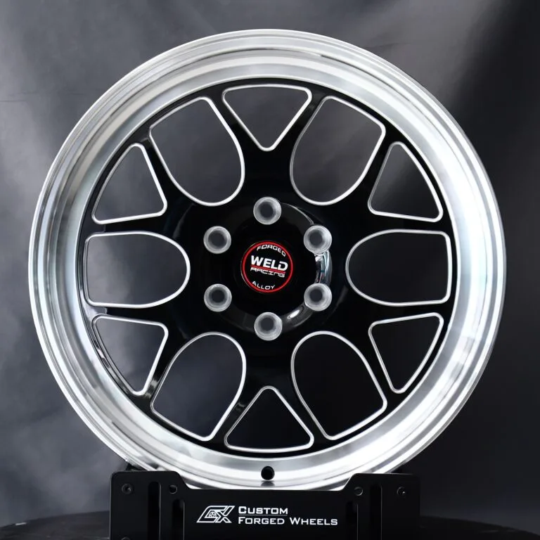 Ford Mustang wheels – Weld Racing Custom Finish Mirror Milled, front view
