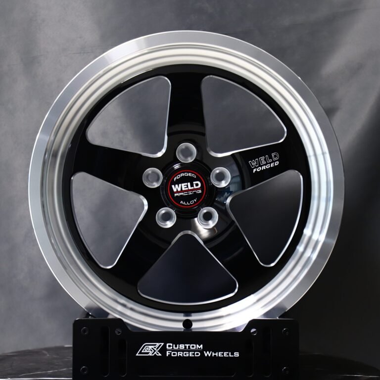 Ford Mustang wheels – Mirror Milled (Weld Racing S71-Style), front view