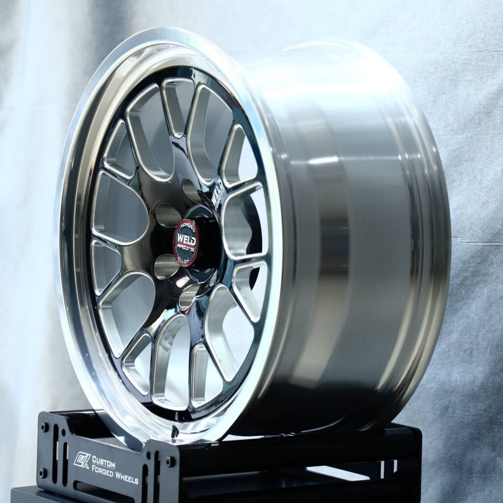6x135 wheels – Weld Racing Matte Black Deep Lip, side view
