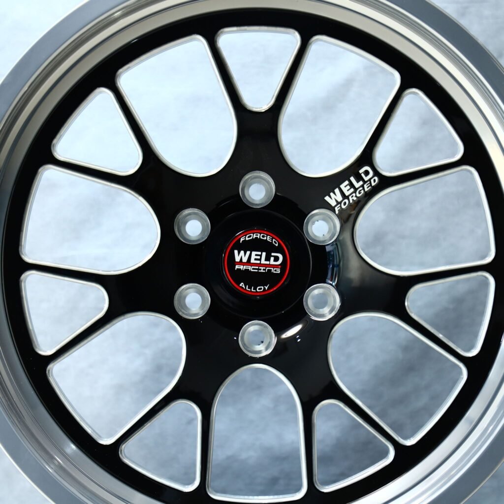 Toyota Tacoma wheels – Weld Racing Matte Black Deep Lip, lip and barrel detail