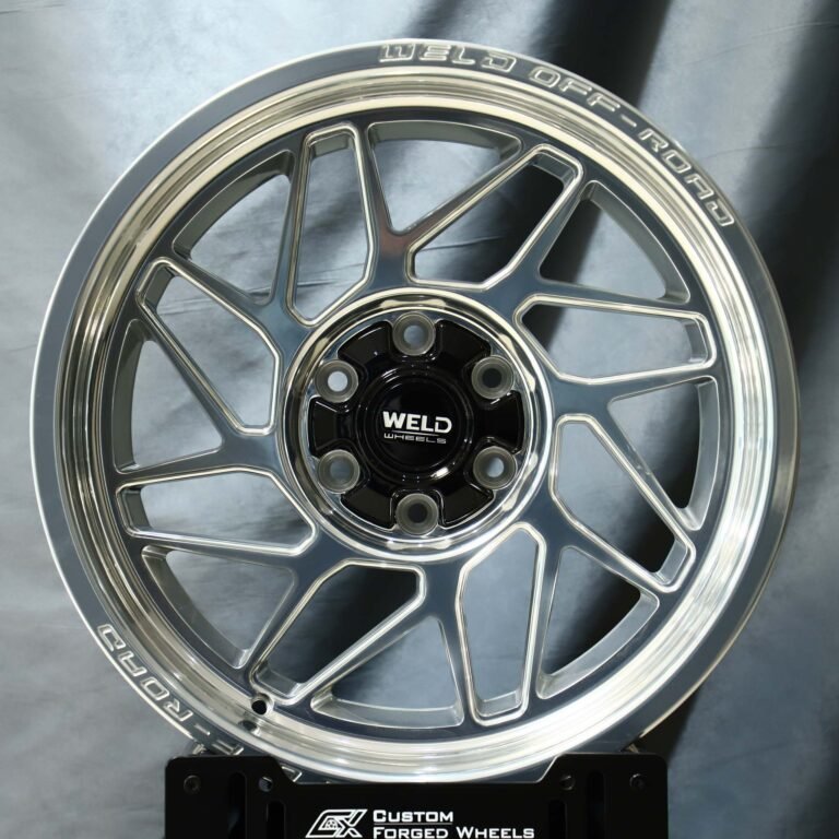 Ford Mustang wheels – Weld Racing Matte Black H-Type Spoke Deep Lip, front view