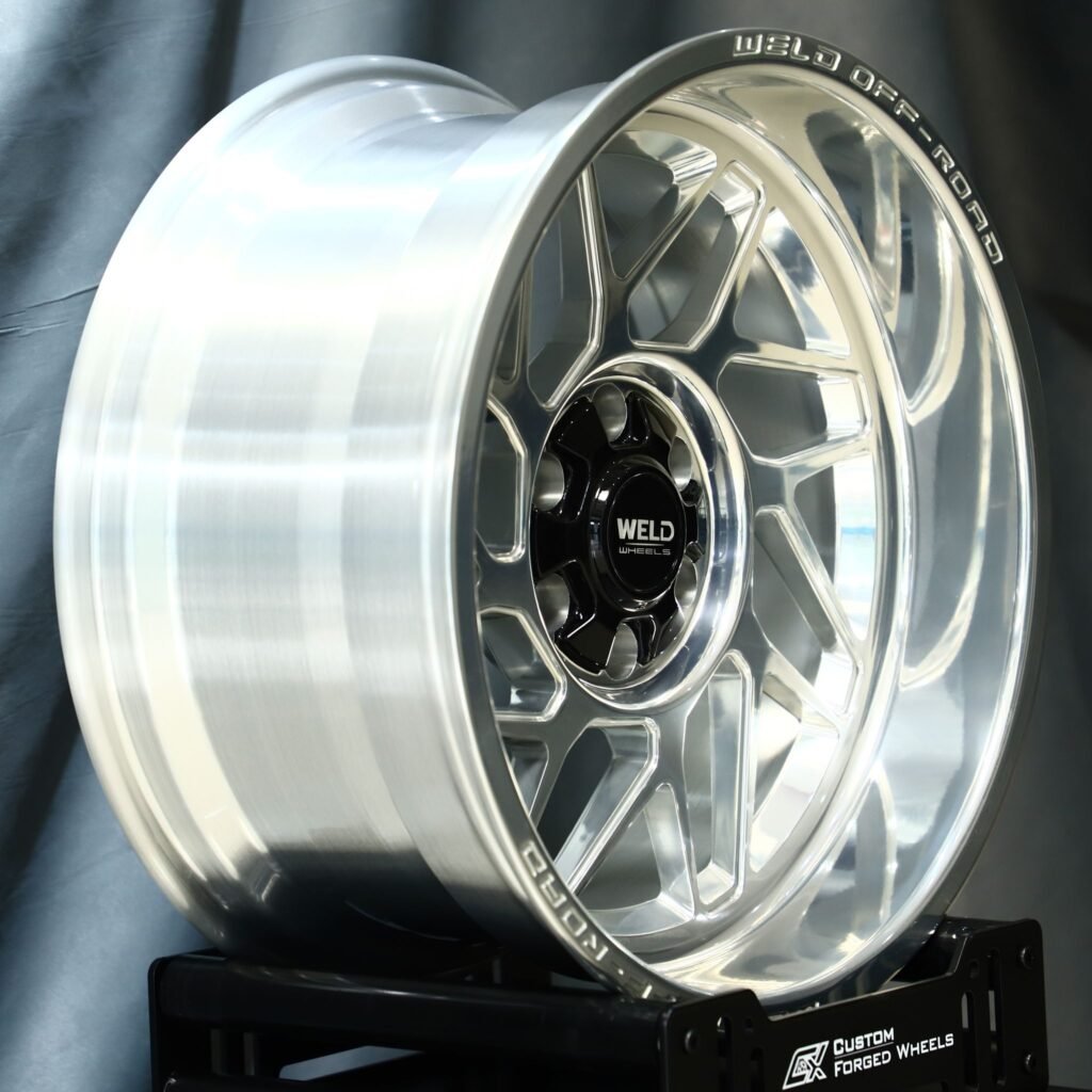5x114.3 wheels – Weld Racing Matte Black H-Type Spoke Deep Lip, side view