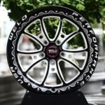 Weld Racing-Style Gloss Black Machined 10-Spoke Beadlock Forged Drag Racing Wheels – Ford Mustang / Corvette C7 Fitment (5-Lug)
