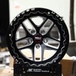 Weld Racing-Style Gloss Black / Machined 5 Split-Spoke Beadlock Forged Drag Racing Wheels – Ford Mustang / Corvette C7 Fitment (5-Lug)