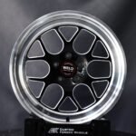 Weld Racing-Style Gloss Black / Machined 5 Y-Spoke Forged Drag Racing Wheels – Ford Mustang / Chevrolet Corvette Fitment (5-Lug)